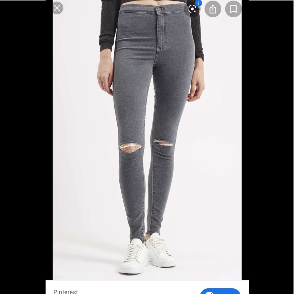 Topshop Joni grey jeans
